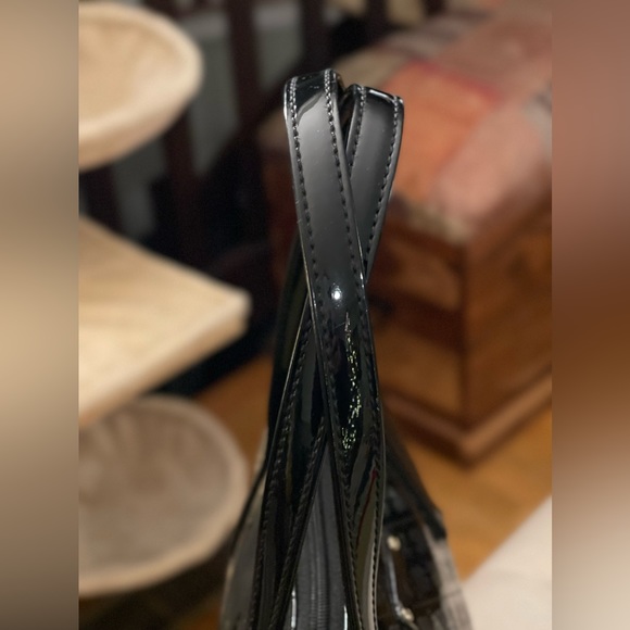 KATE SPADE NEW YORK Women's Black Patent Leather Tote Bag Org. $399 AUTH NWOT - Picture 6 of 16